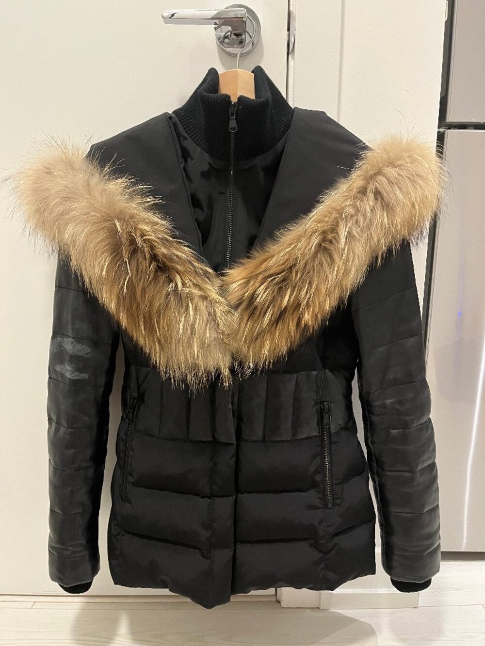 Danier Down-filled Black Winter Jacket - Size XXS